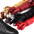 custom high quality elastic flat waxed Casual leather shoelaces